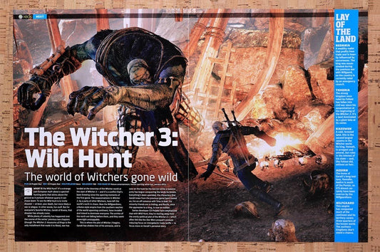 2012 Witcher 3 Wild Hunt Xbox One Original Advertisement / Retro Wall Art v3