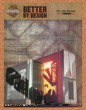 VooDoo Gaming PCs Original 2004 Ad Authentic Retro Tech EGAD VGA System Promo