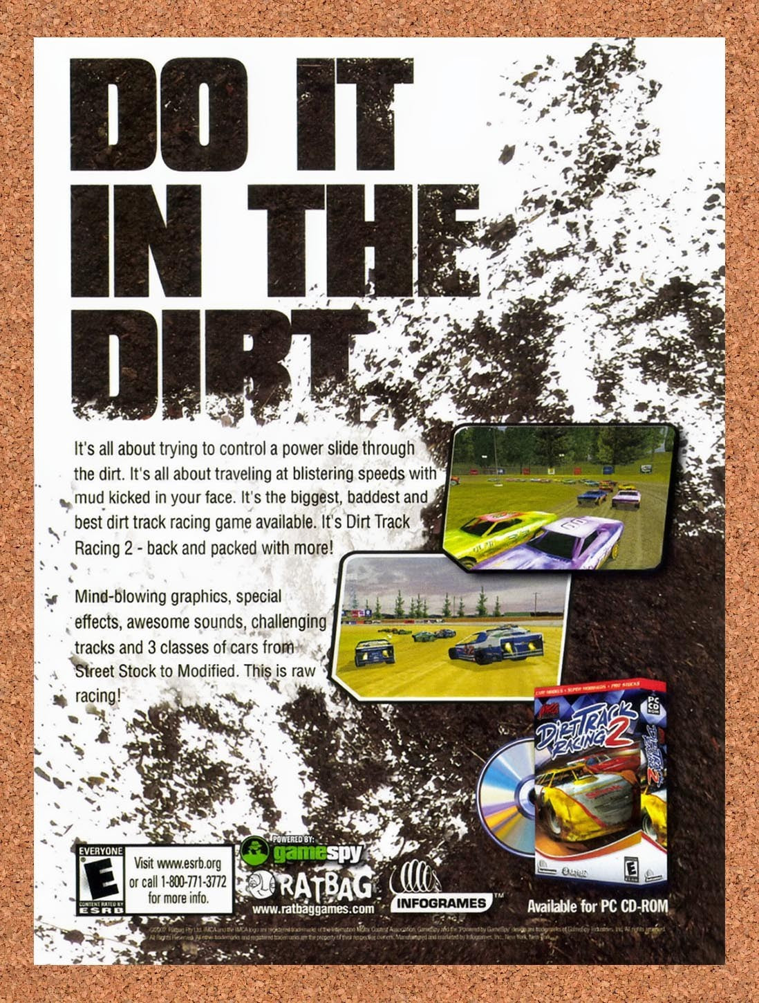 2002 Dirt Track Racing PC Original Advertisement / Retro Promo v1