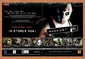 2003 Manhunt The Final Cut PS2 Original Advertisement / Retro Promo v3