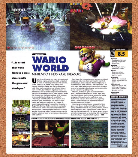 2003 Wario World GameCube Original Advertisement / Retro Promo vr1