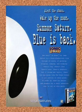 Sonic 3D Blast Genesis Original 1997 Ad Authentic Sega Video Game Promo