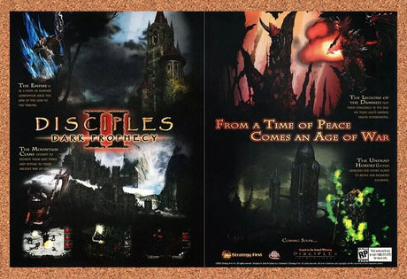Disciples 2 PC Dark Prophecy Original 2004 Ad Authentic RPG Video Game Promo v1