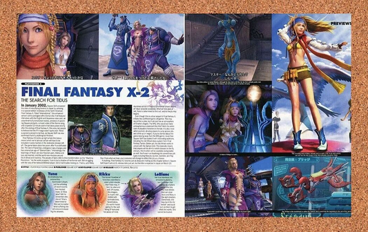 Final Fantasy X-2 PS2 Original 2003 Ad Authentic Squaresoft Video Game Promo