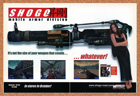 Shogo Mobile Armor Division PC Original 1998 Vintage Ad - Video Game Promo