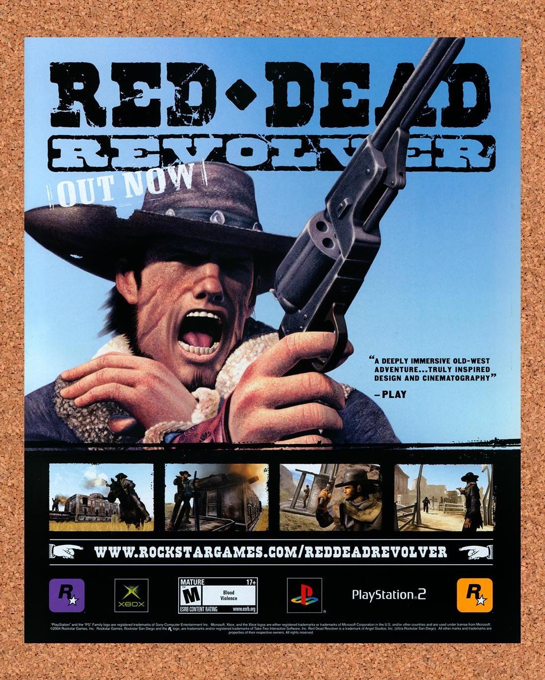 2004 Red Dead Revolver PS2 Original Advertisement / Retro Promo v3