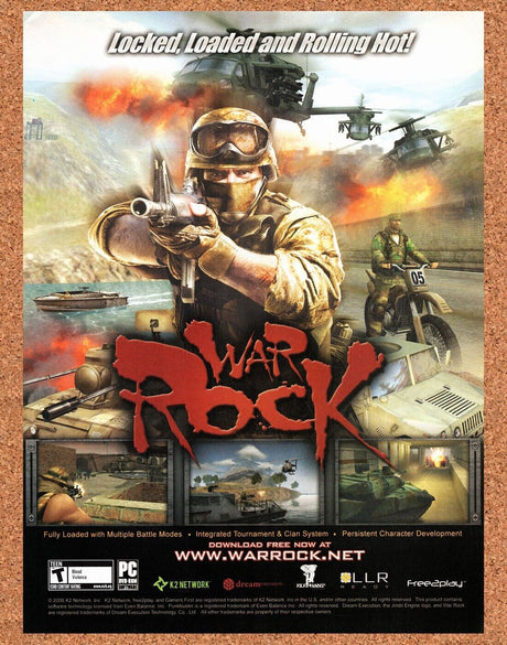 War Rock PC Original 2007 Vintage Ad - Video Game Promo