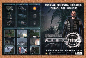Chrome PC Original 2005 Ad Authentic Windows FPS Video Game Promo Art