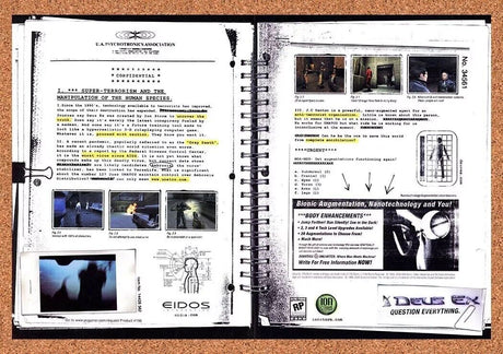 Deus Ex PC Original 2002 Print Ad Authentic Eidos Video Game Promo