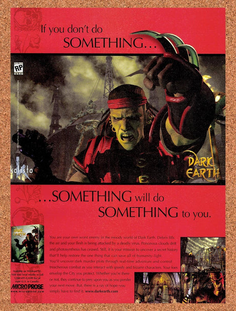 1997 Dark Earth PC Original Advertisement / Retro Promo v2