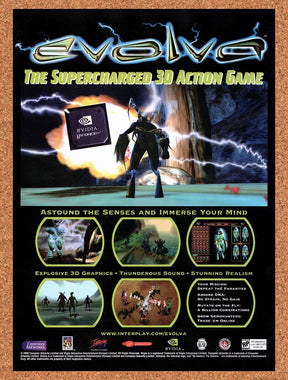 2000 Evolve nVidia G-Force Original Advertisement / Retro Wall Art v2