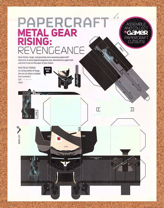 Metal Gear Rising PaperCrft Original 2011 Authentic Video Game Collectible Promo