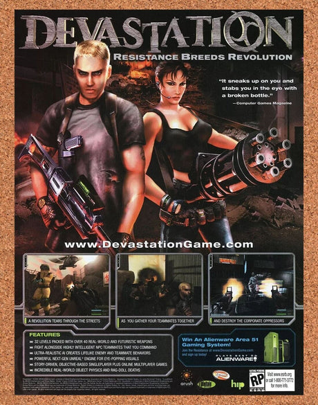 Devastation PC Original 2005 Ad Authentic Windows Video Game Release Promo v3