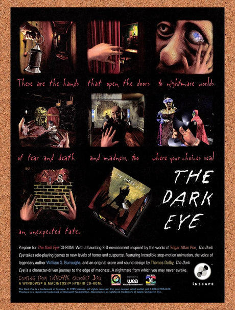 1995 The Dark Eye PC Original Advertisement / Retro Promo v1