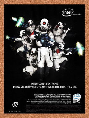 2007 Half-Life 2 Intel Core 2 Original Advertisement / Retro Promo v5