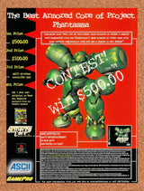 1998 Armored Core Project Phantasma Contest Original Ad / Retro Wall Art v2