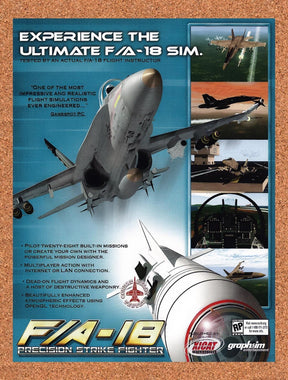2001 F/A-18 Precision Strike Fighter PC Original Advertisement / Retro Promo v1