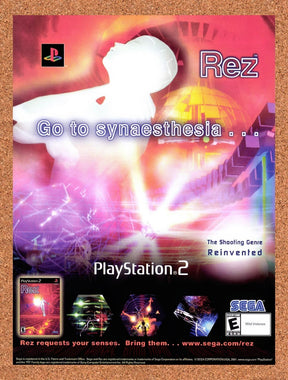2002 REZ PS2 Original Advertisement / Retro Promo v1