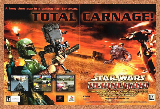 Star Wars Demolition PS2 Original 2002 Print Ad Authentic Video Game Art Promo