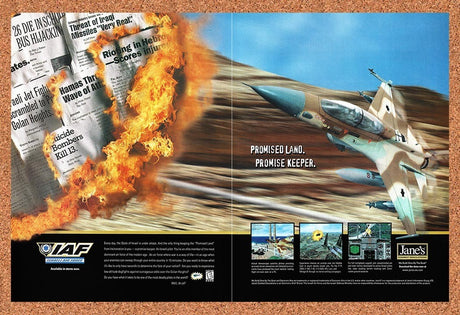 1998 Jane's IAF Israeli Air Force PC Original Advertisement / Retro Promo v1