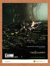 2008 Too Human Xbox 360 Original Advertisement / Retro Wall Art v1