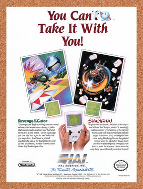 1990 Hal America Game Boy Games Original Advertisement / Retro Wall Art v3