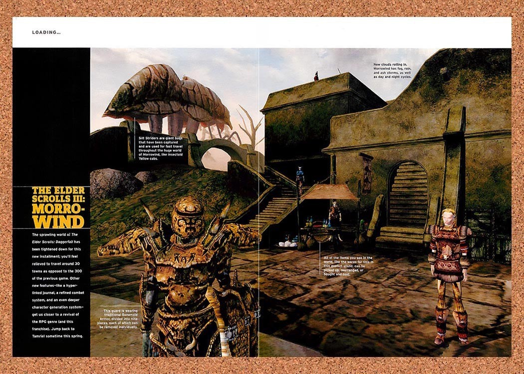 2002 Elder Scrolls III Morrowind PC Original Advertisement / Retro Promo vr2