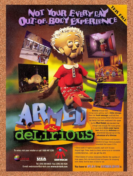 1997 Armed & Delirious PC Original Advertisement / Retro Promo v1