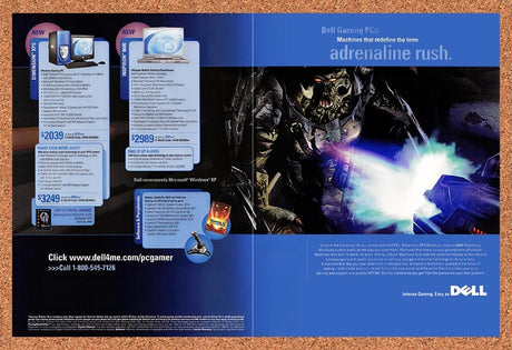 2002 Unreal II Awakening Dell Original Advertisement / Retro Promo v6