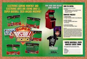 1993 Super Baseball 2021 Electronic Arts Contest Original Ad / Retro Promo v4