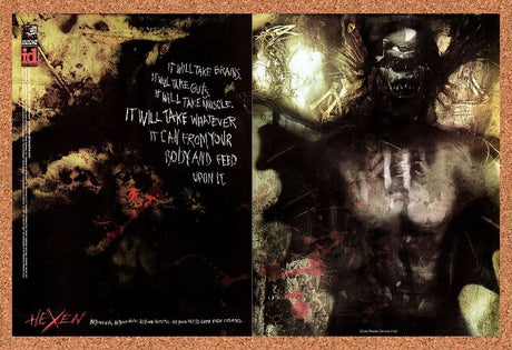 Hexen PC Original 1997 Vintage Ad - Dark Video Game Art Promo
