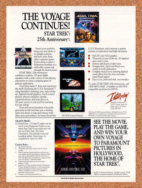 1992 Star Trek 25th Anniversary DOS Cinematic Multimedia Original Ad / Promo v2