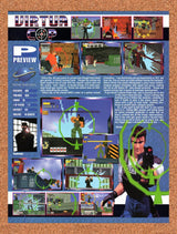 1995 Virtua Cop Saturn Original Advertisement / Retro Promo vr1