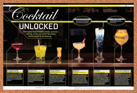 2009 Video Game Inspired Cocktails Original Advertisement / Retro Wall Art v1