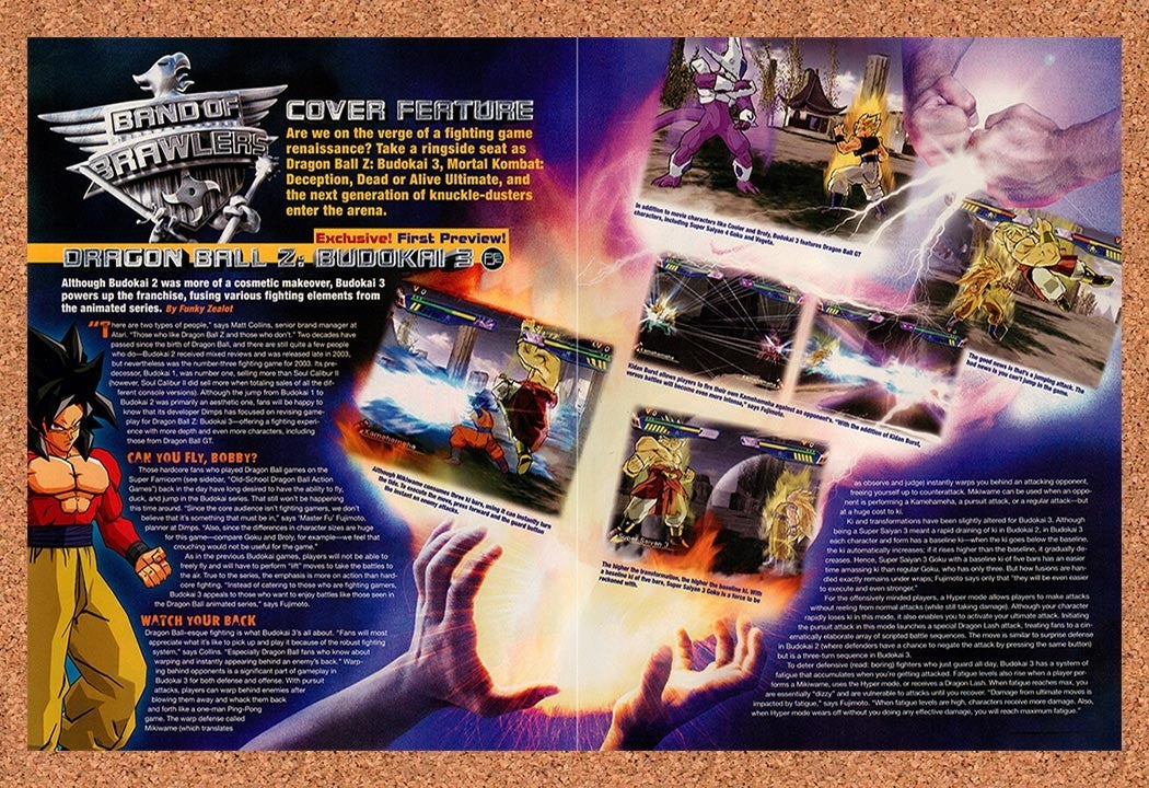2004 Dragonball Z Budokai 3 PS2 Original Advertisement / Retro Promo vr1