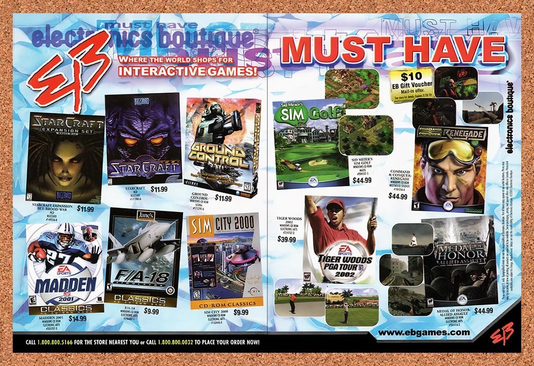 2002 EB Games PC Games Original Advertisement / Retro Promo v6