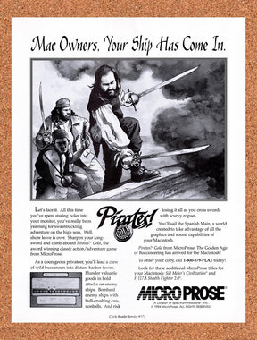 1994 Pirates! MAC Original Advertisement / Retro Wall Art v5