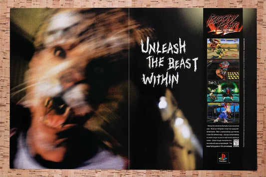 1997 Bloody Roar PS1 Original Advertisement / Retro Wall Art v1