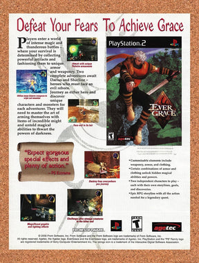 2000 EverGrace PS2 Original Advertisement / Retro Promo v1