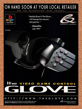 1997 Video Game Control Glove PS1 Original Advertisement / Retro Promo v6