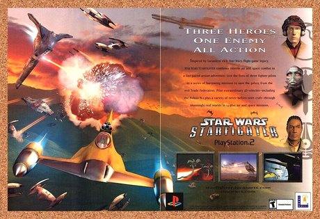 Star Wars Starfighter PC Original 2003 Print Ad Authentic Video Game Art Promo