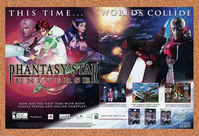 Phantasy Star Universe PS2 Original 2007 Ad Authentic Sega Video Game Promo