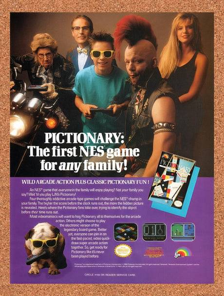 1990 Pictionary SNES Original Advertisement / Retro Promo v1