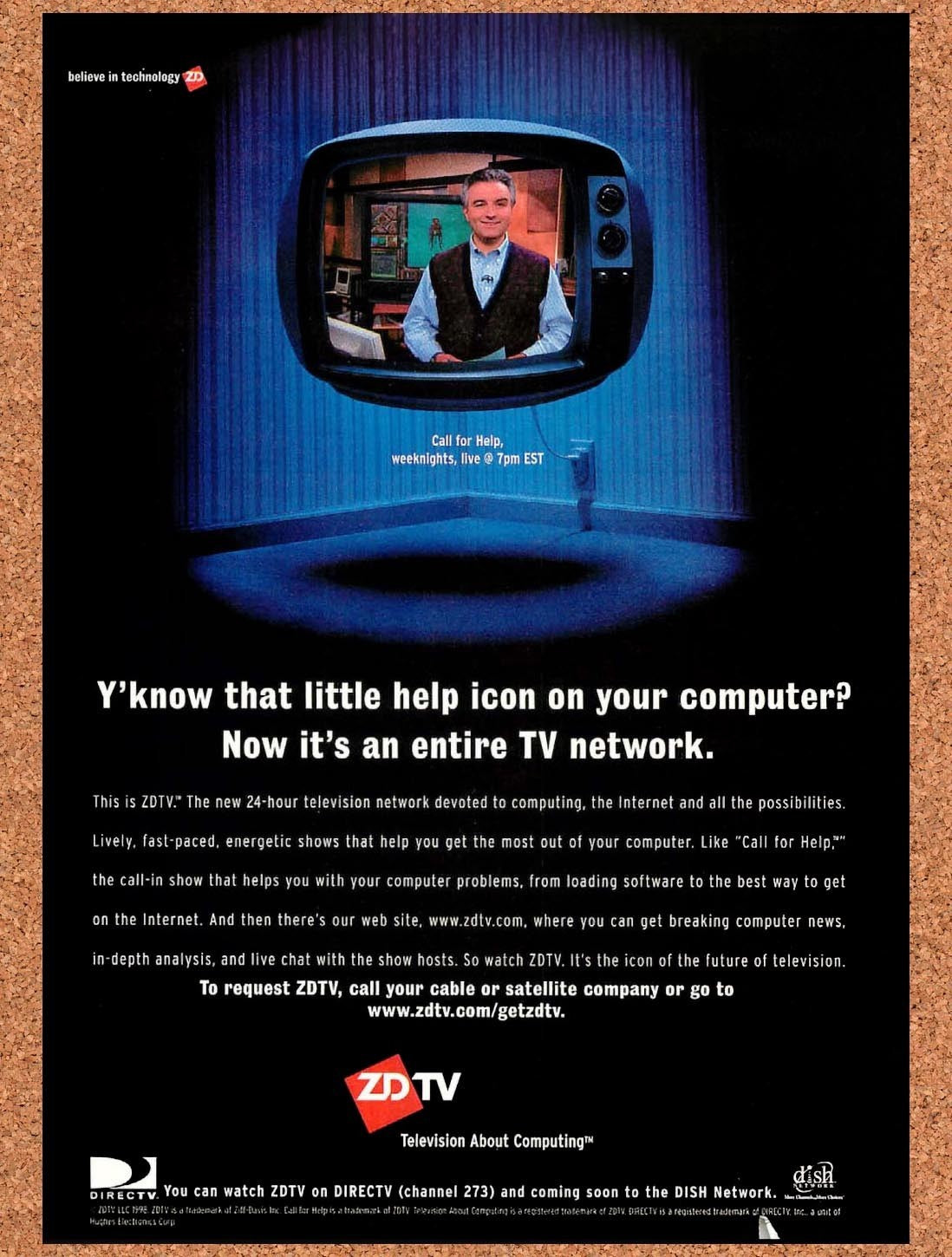 1998 Gamespot TV ZDTV Original Advertisement / Retro Promo v2
