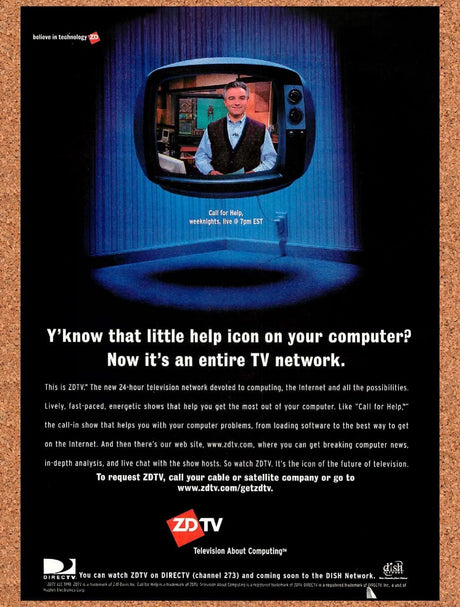 1998 Gamespot TV ZDTV Original Advertisement / Retro Promo v2