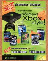 EB Games Xbox Original 2003 Print Ad Authentic Holidays Video Game Promo