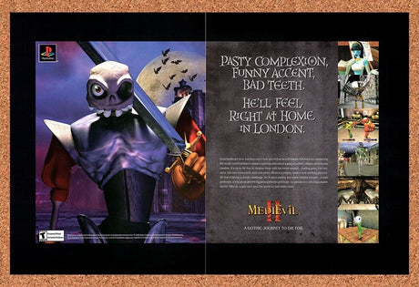 Medieval II PS1 Original 2002 Vintage Ad - Video Game Art Promo