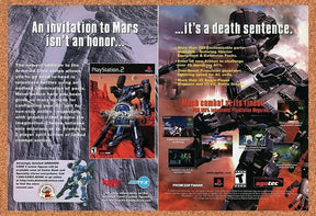 2000 Armored Core 2 PS2 Original Advertisement / Retro Promo v1