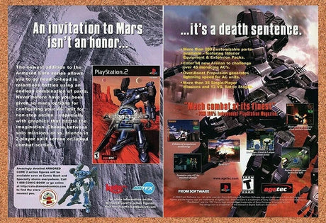 2000 Armored Core 2 PS2 Original Advertisement / Retro Promo v1