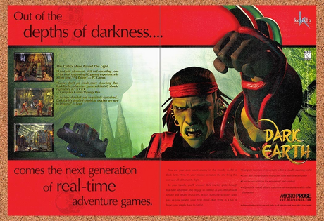 1998 Dark Earth PC Original Advertisement / Retro Promo v3
